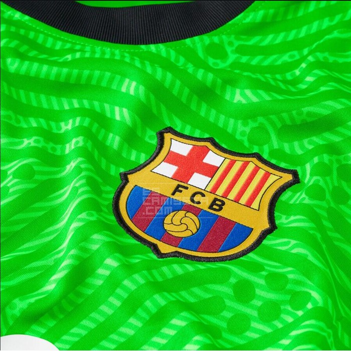 Manga Larga Camiseta Barcelona Portero 20-21 Verde - Haga un click en la imagen para cerrar